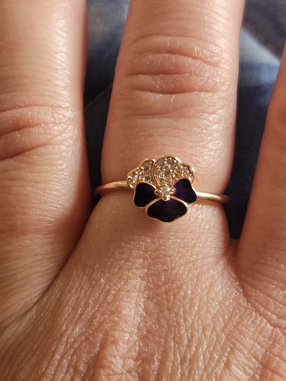 Pansy 14k Rose Gold Plated Ring